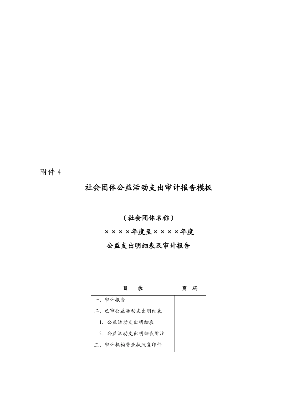 社会团体公益活动支出审计报告样本_第1页