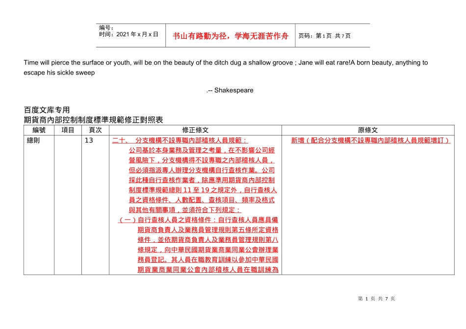 Dcwvxna期货商内部控制制度标准规范修正对照表_第1页