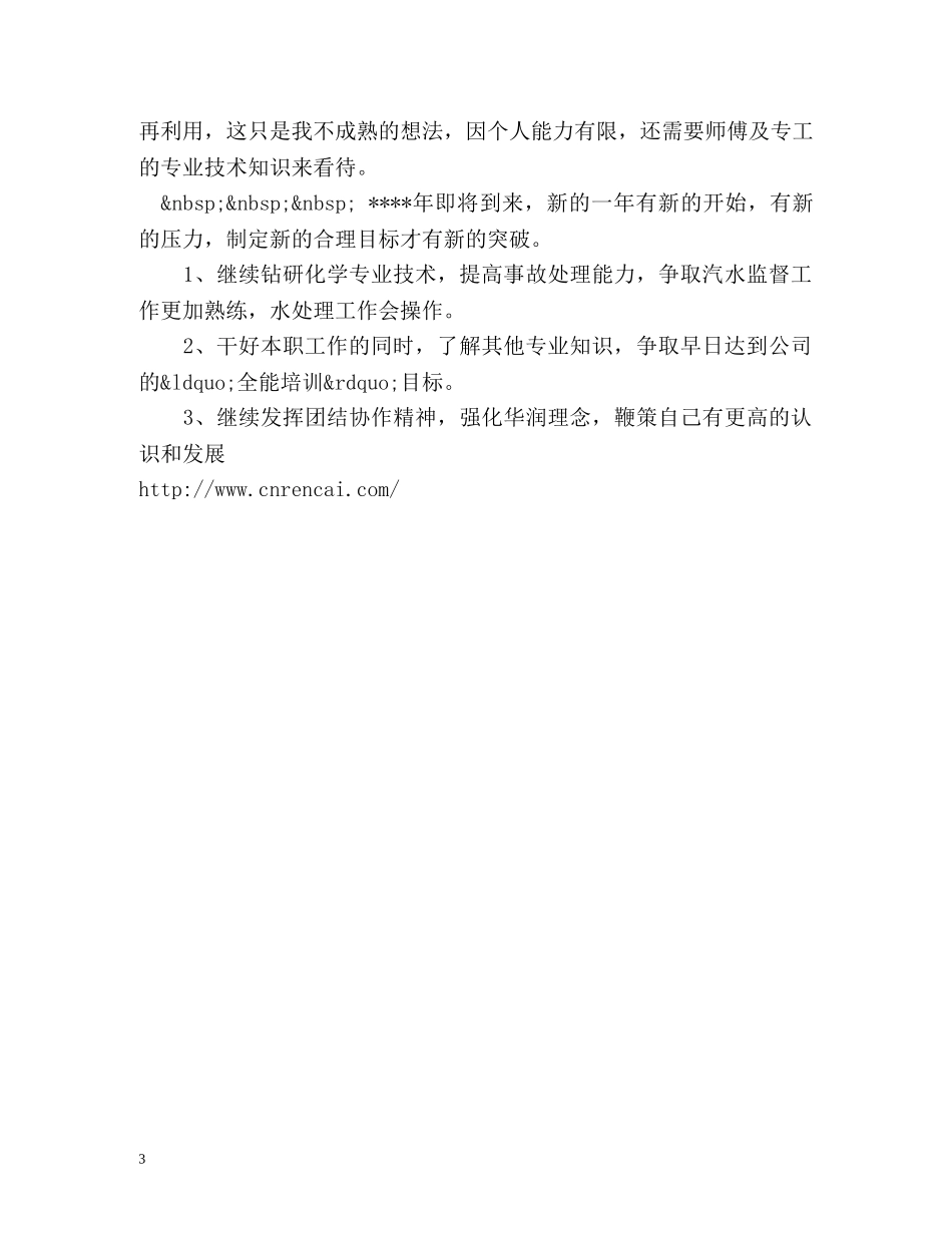 电厂员工个人工作总结 _第3页