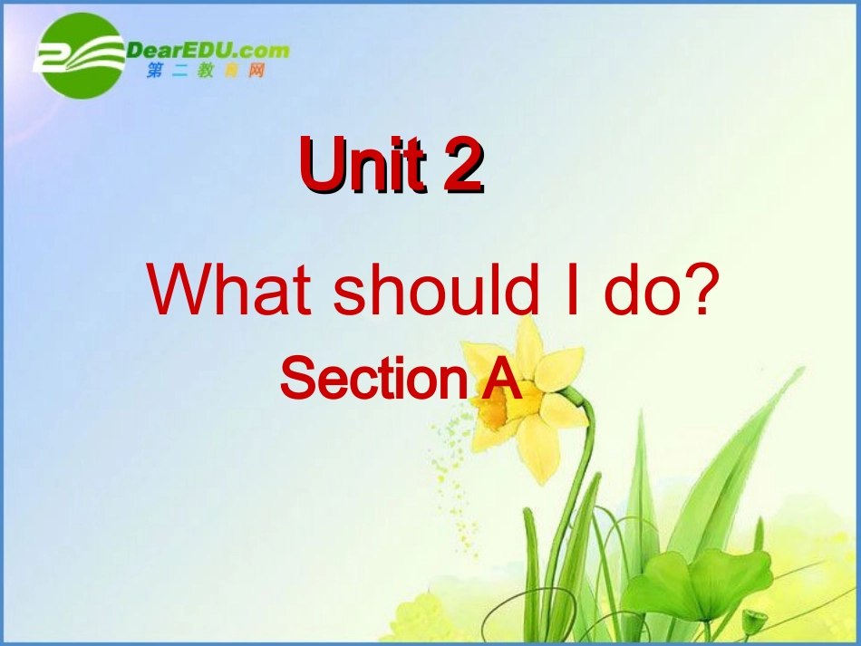 八年级英语下册_unit2_what_should_I_do课件人教版_第1页