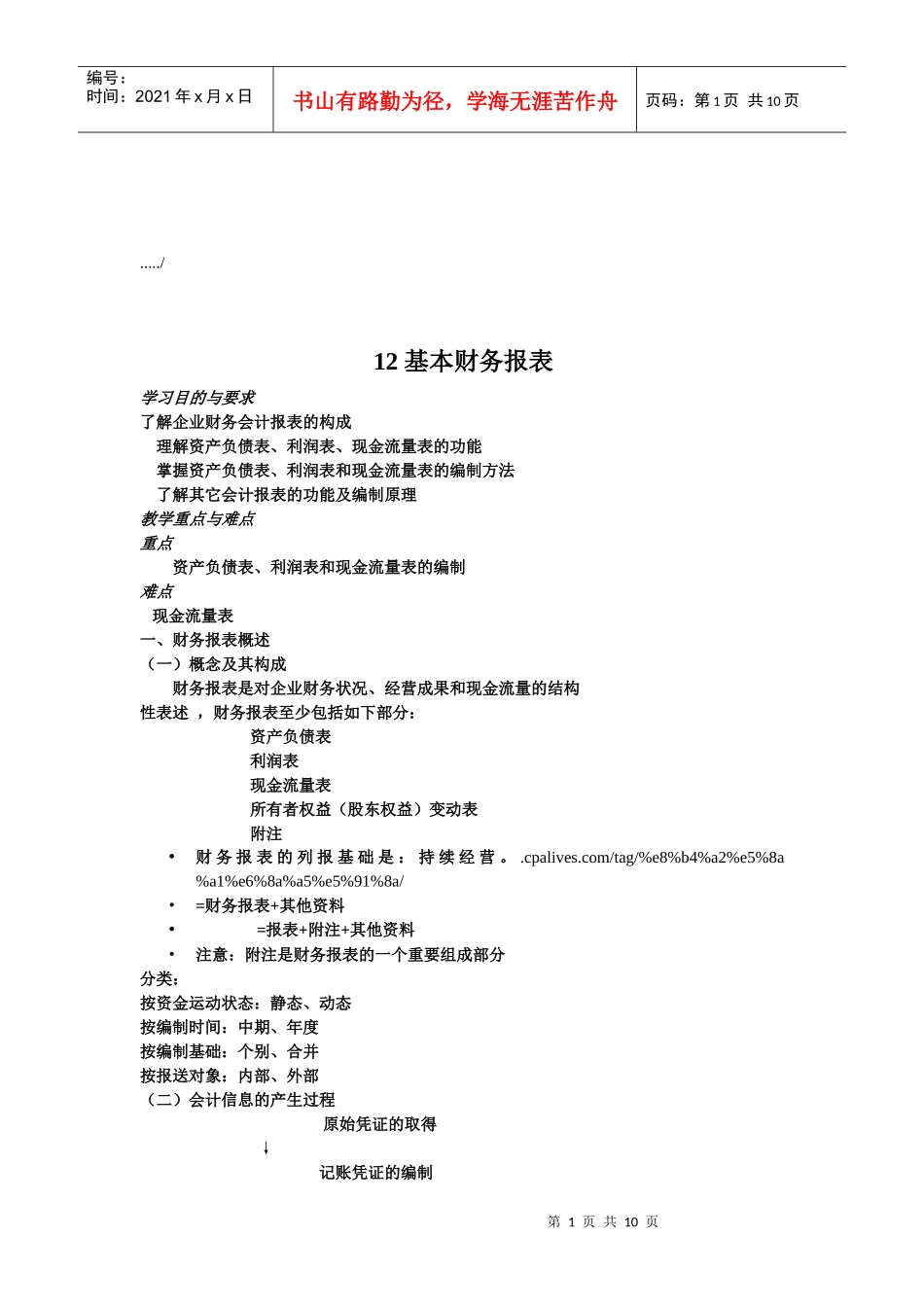 基本财务报表相关资料_第1页