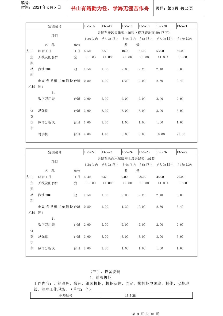 有线电视预算定额_第3页