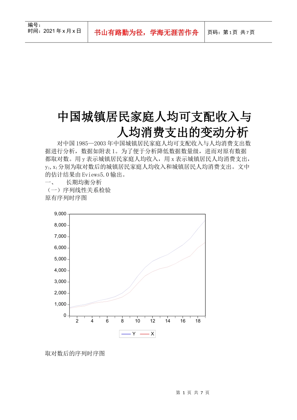 城镇居民家庭人均支配收入与消费支出分析_第1页