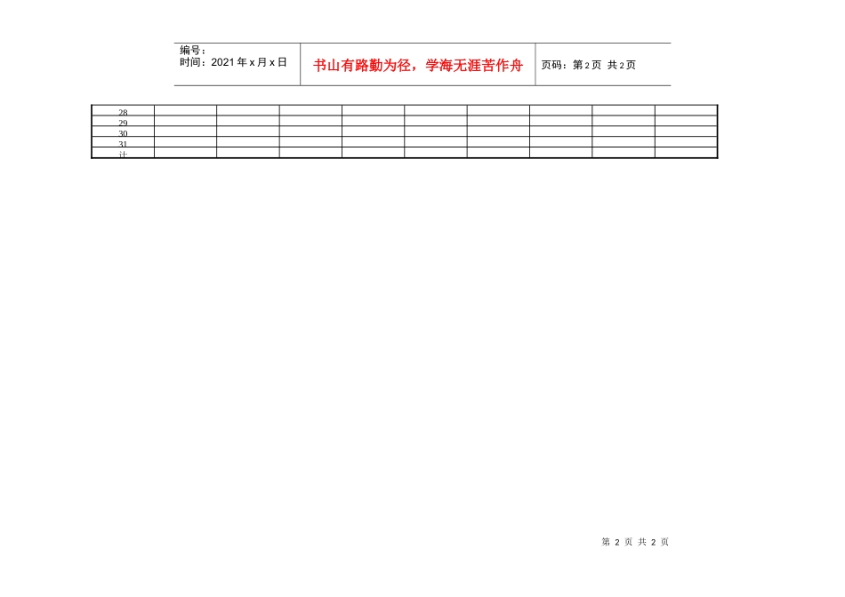 现金存款日计表_第2页