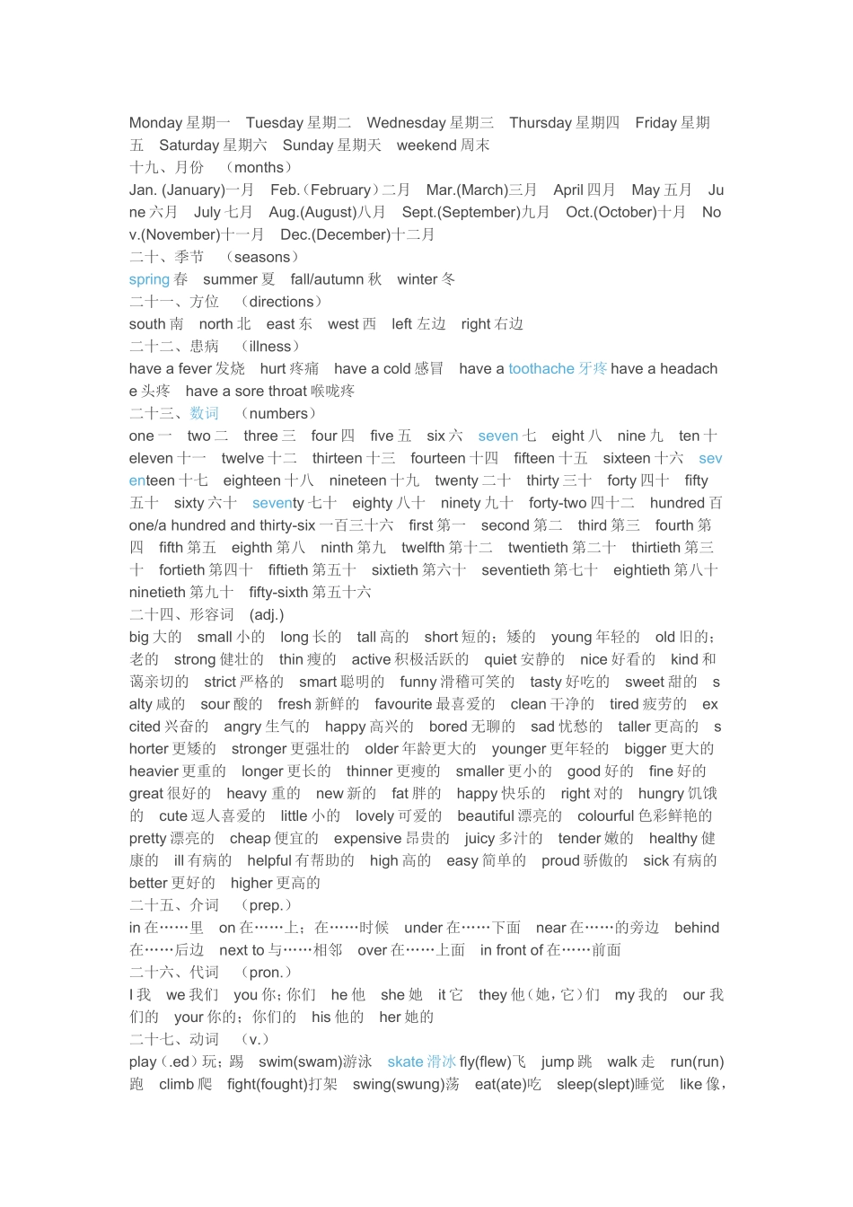 小学英语单词_第3页