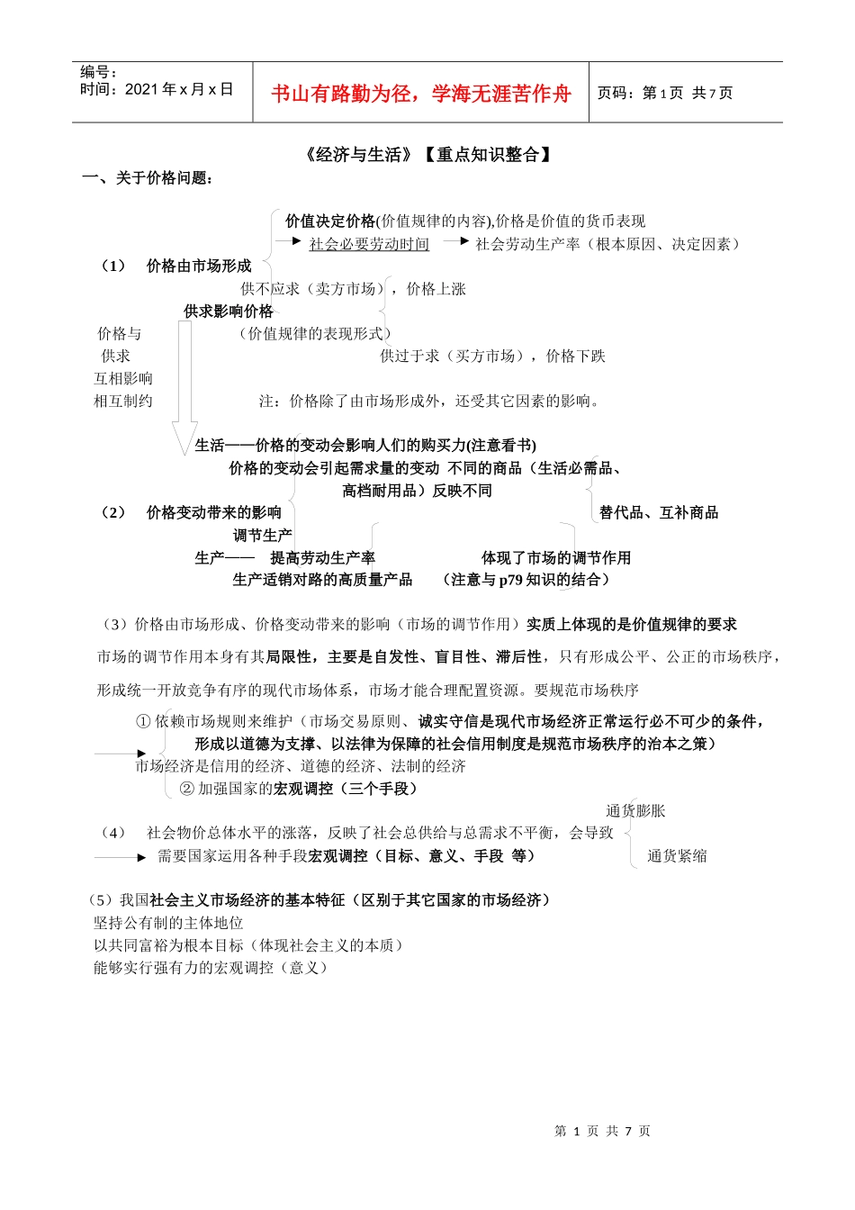 经济与生活整合1_第1页