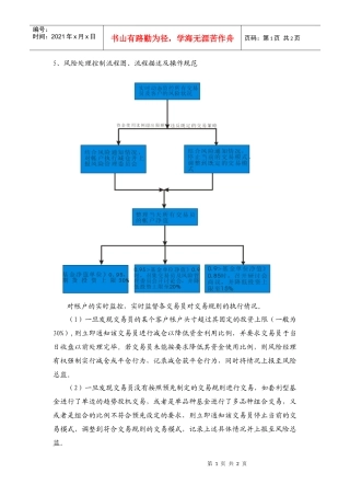 风险处理控制流程图