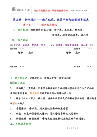 自考会计学经典课件