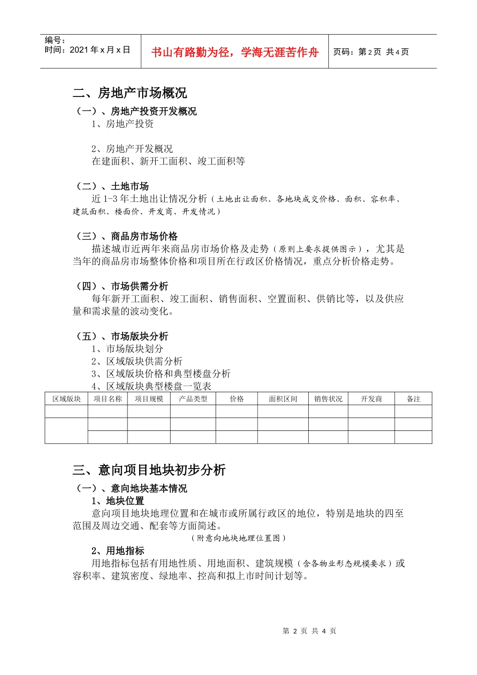 附件2：投资意向书模板_第2页