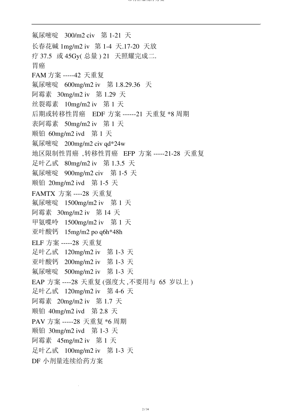 常见肿瘤化疗方案_第2页