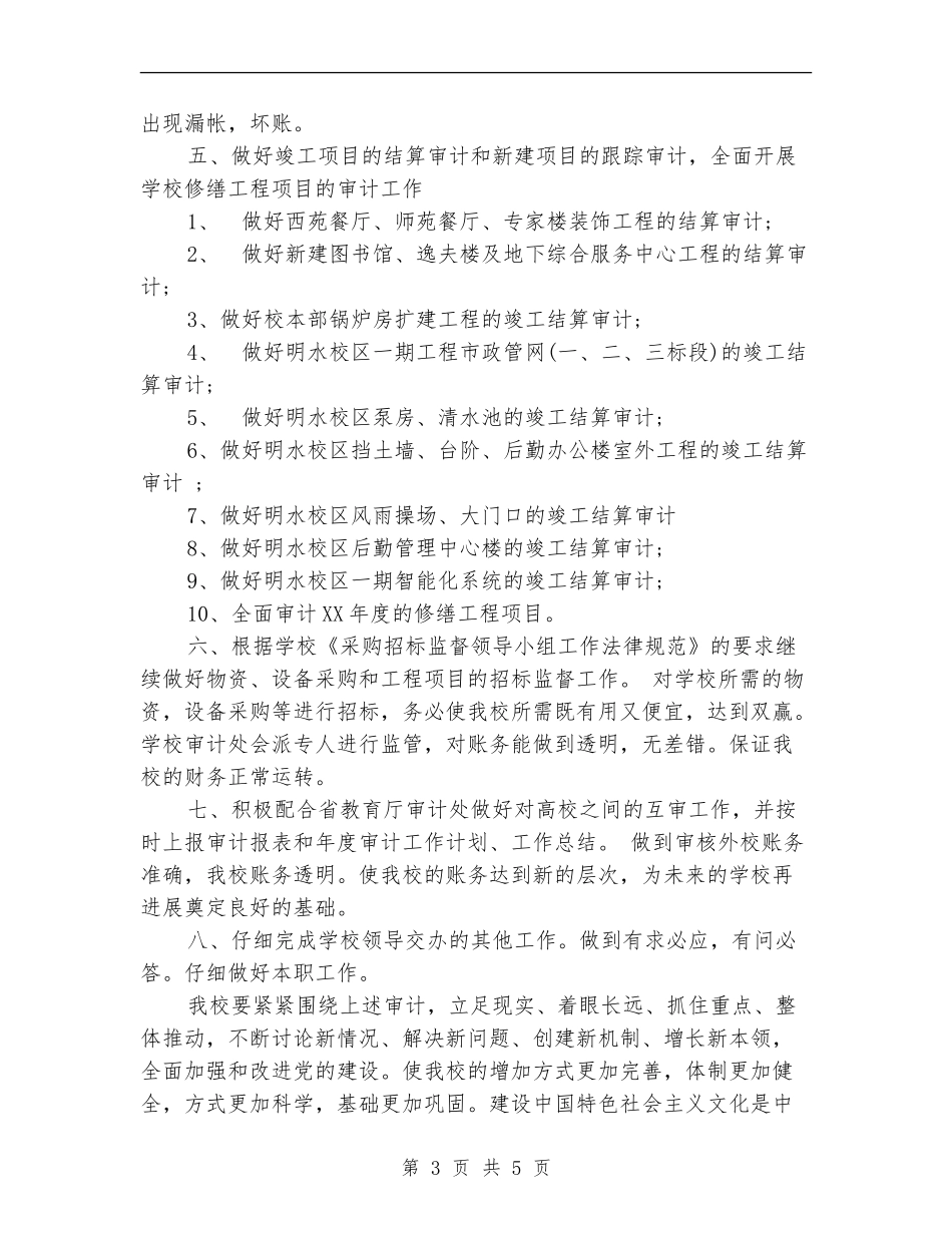 审计处审计年度工作计划范文_第3页