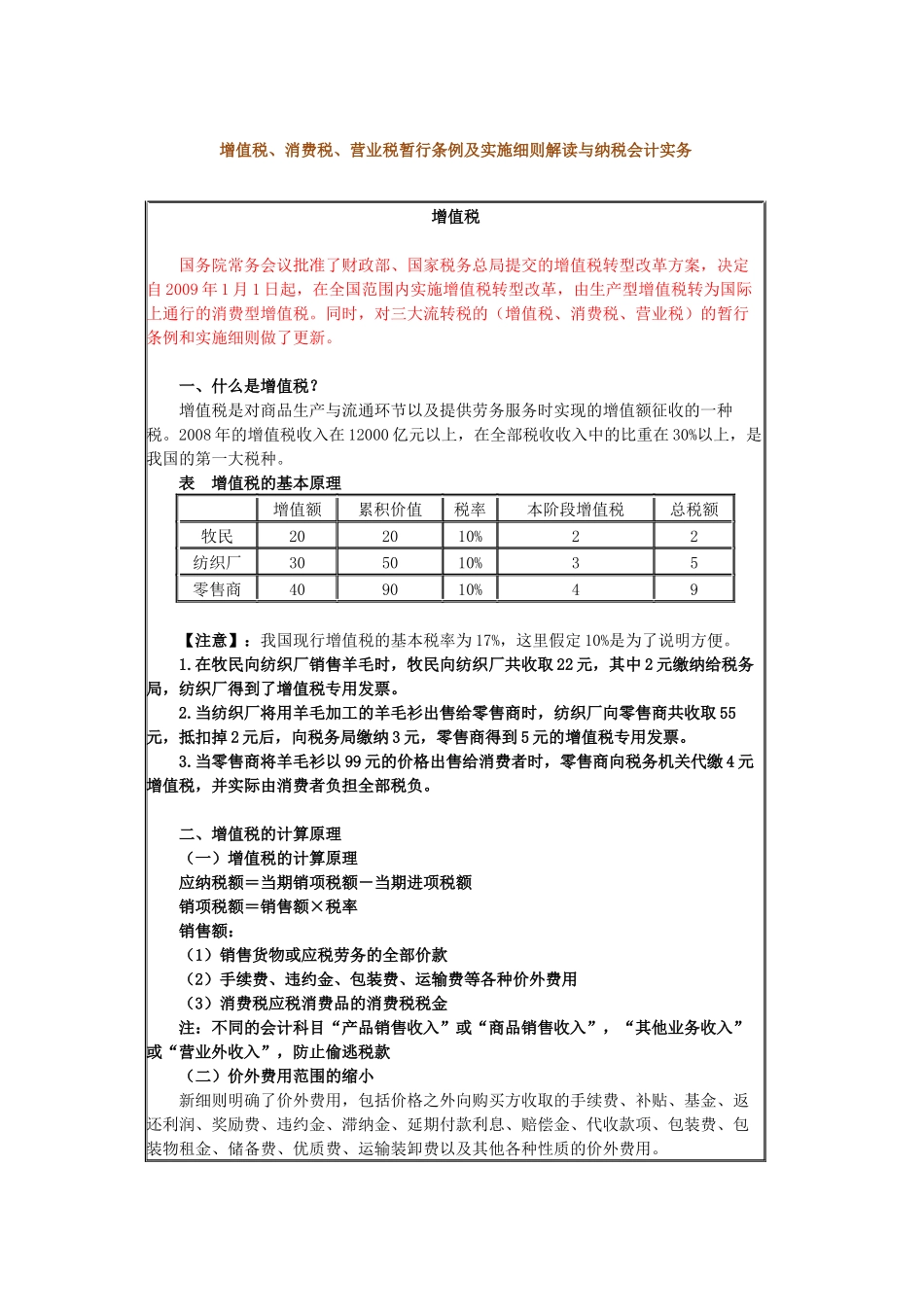 增值税、消费税、营业税暂行条例及实施细则_第1页