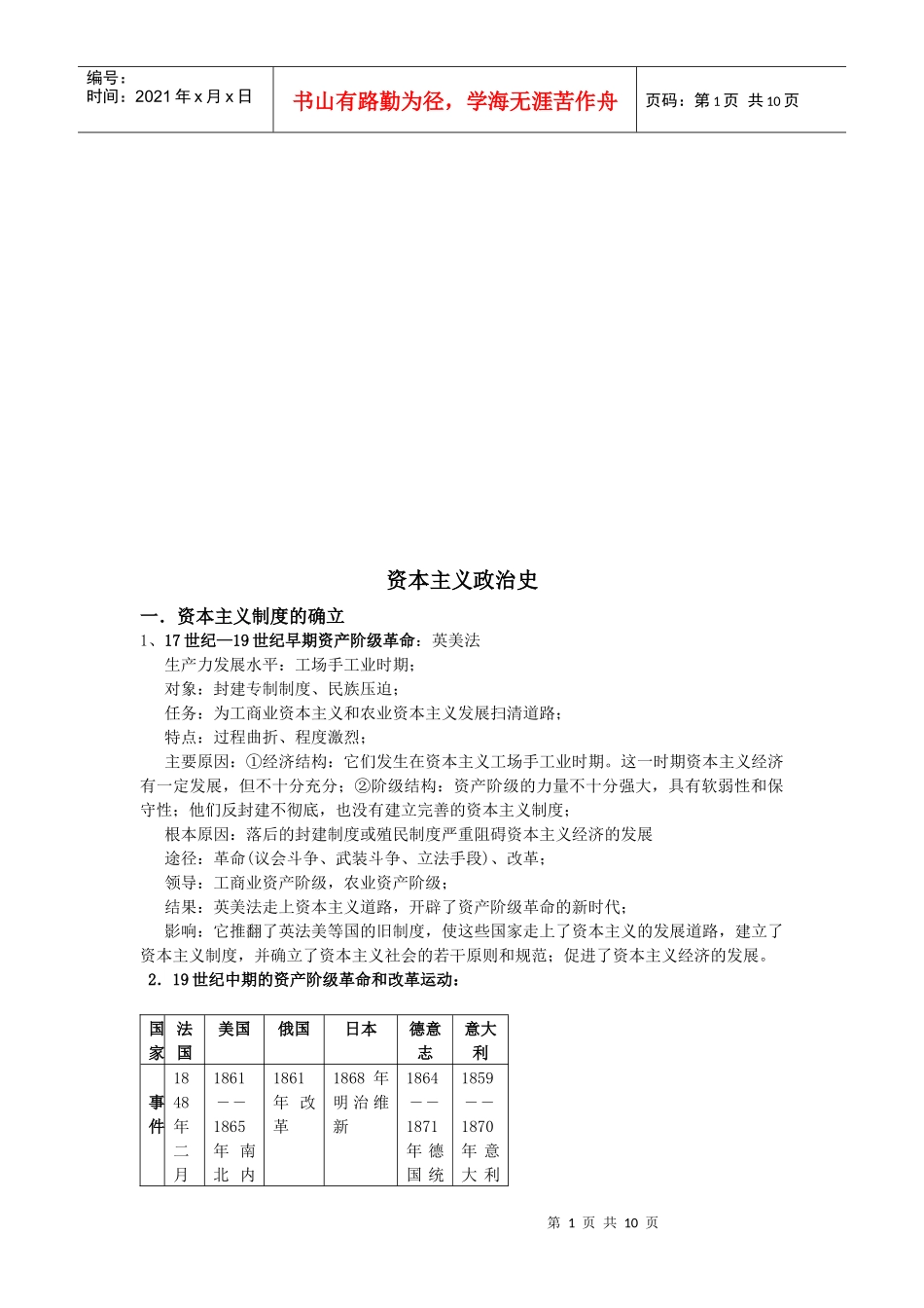 试议资本主义政治史_第1页