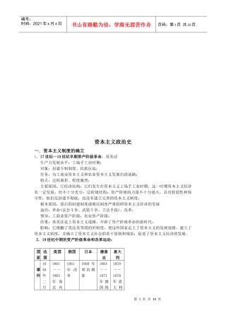 试议资本主义政治史