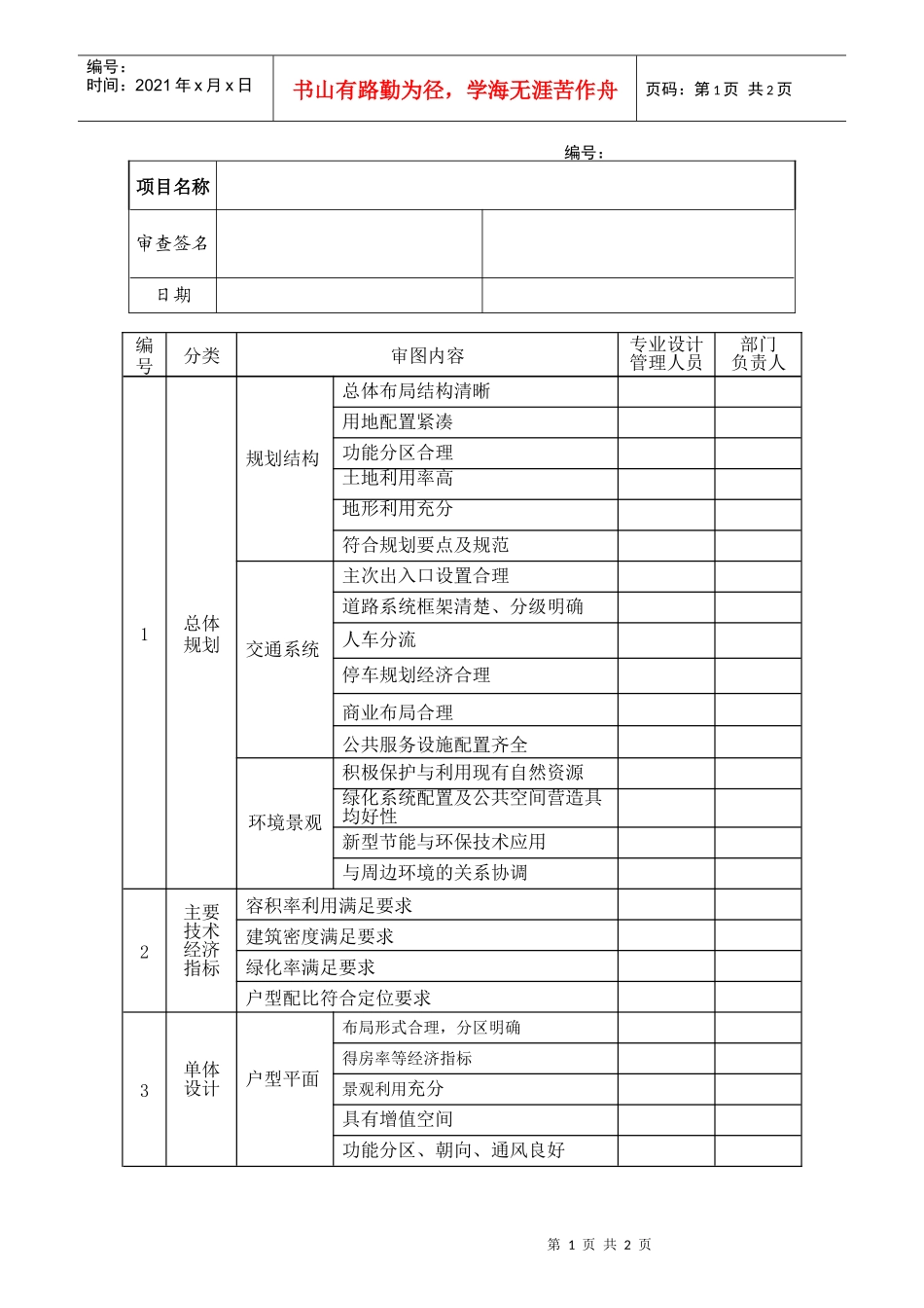 bd403规划设计内审表_第1页