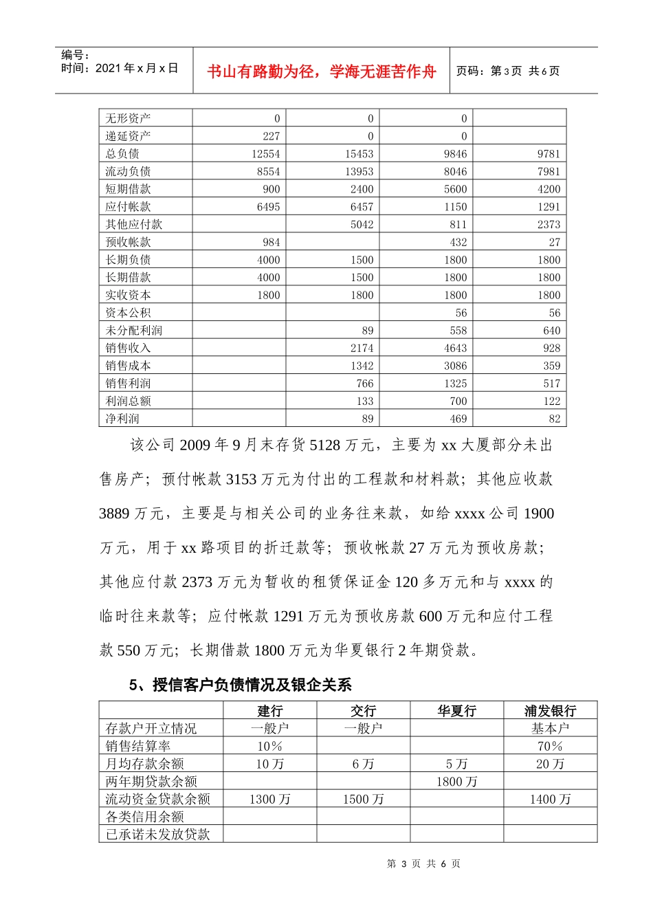 贷款展期授信贷款申报书_第3页
