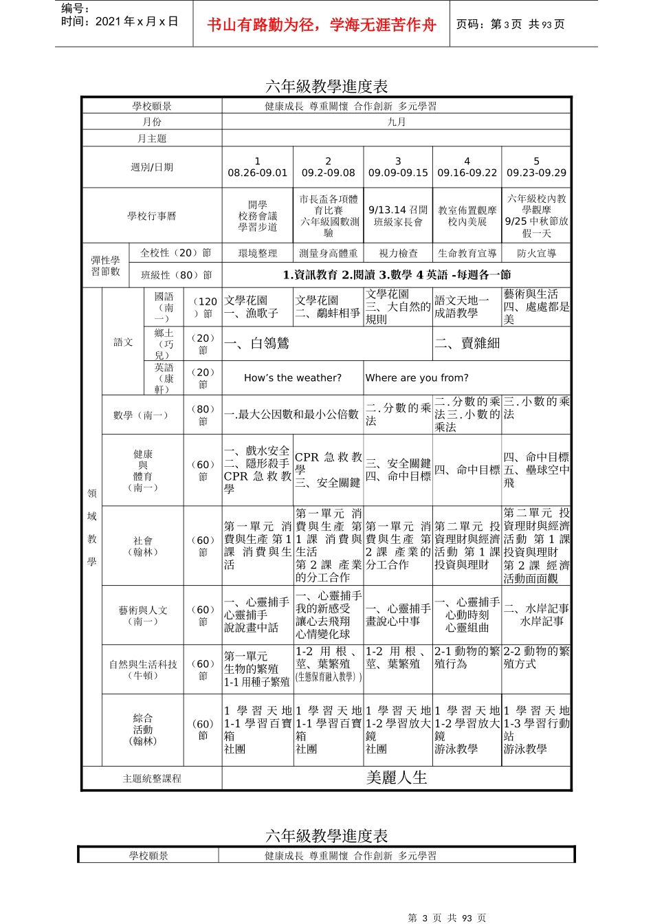 嘉义市兴安国民小学九十六学年度第一学期_第3页
