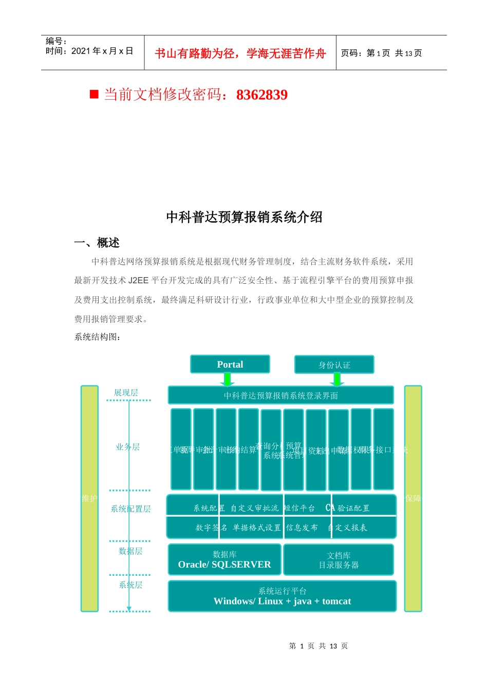 中科普达预算报销系统简单介绍_第1页