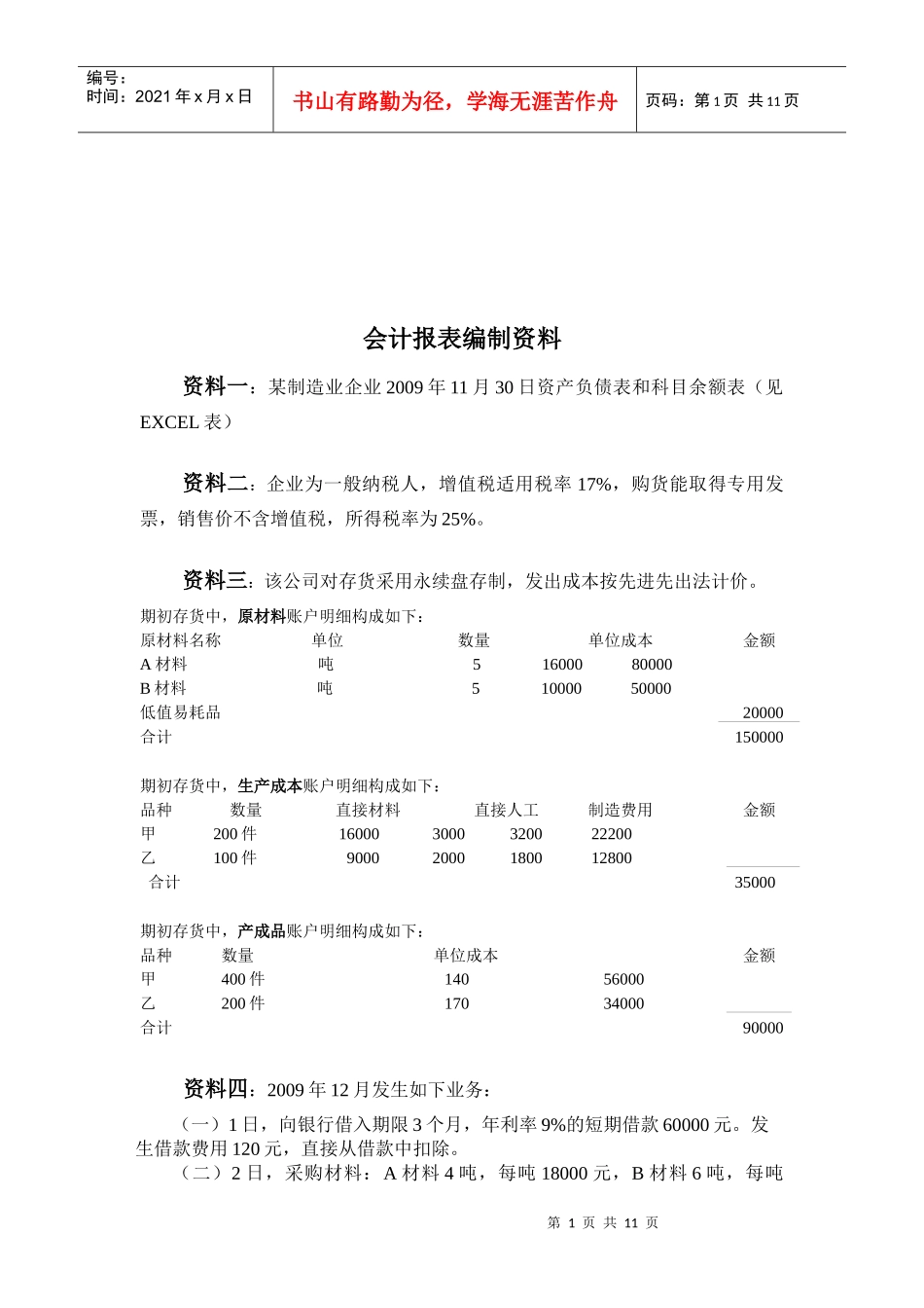 会计报表编制资料_第1页