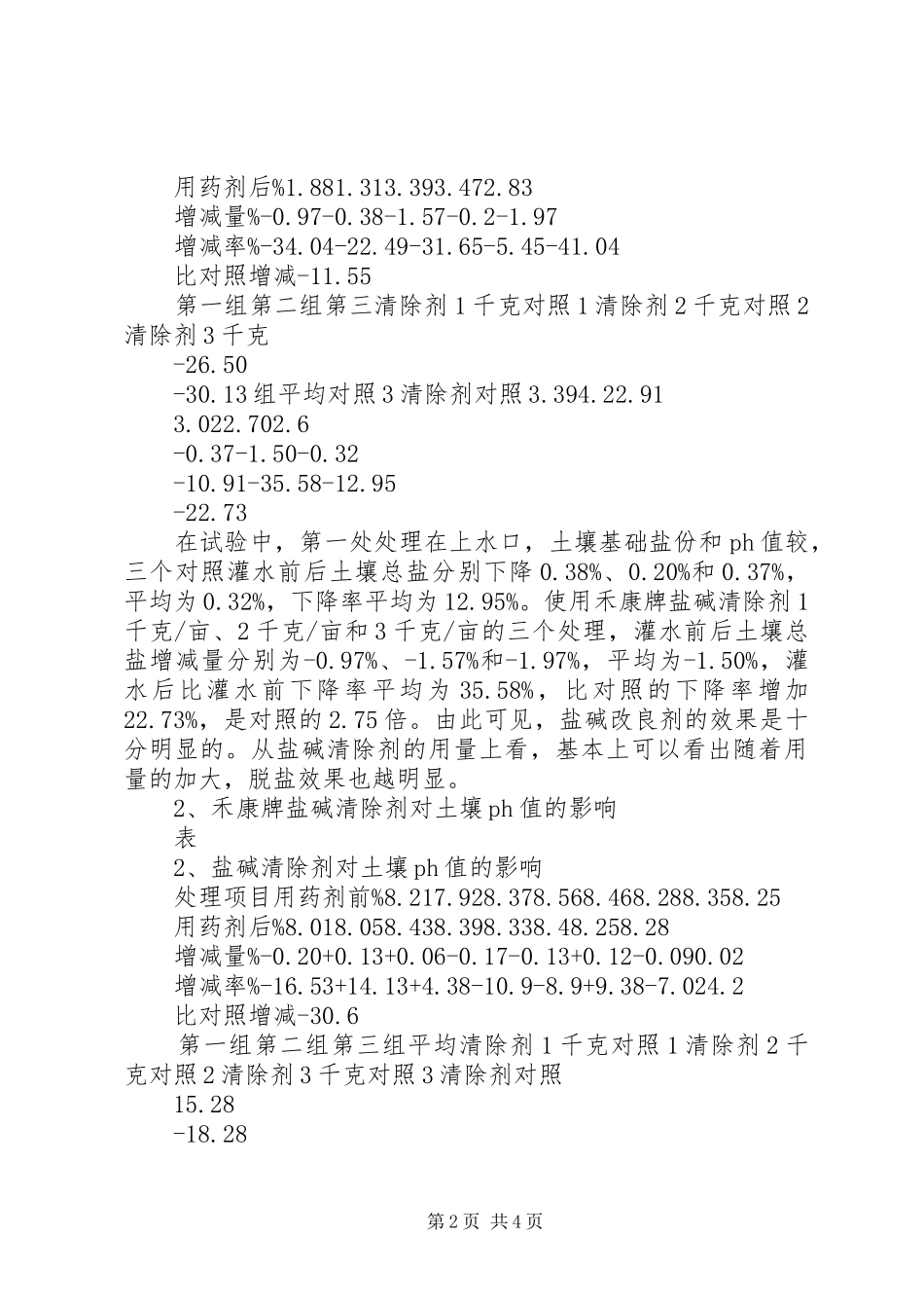 关于对开展改良盐碱地试验给予支持的报告_第2页
