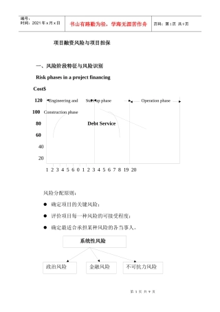 项目融资风险控制技术