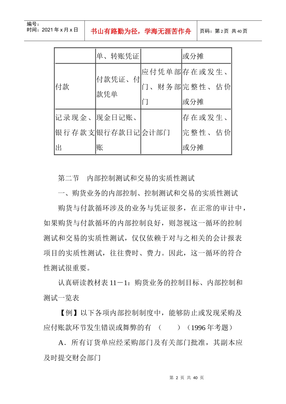 第十一章购货与付款循环审计_第2页
