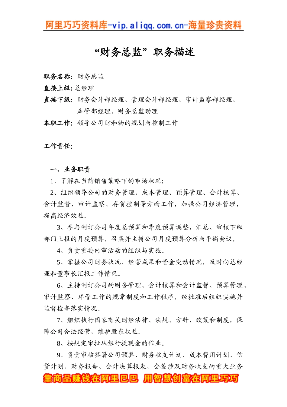 “财务总监”职务描述_第1页