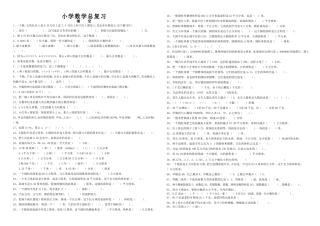 小学数学小升初总复习题库(修改)