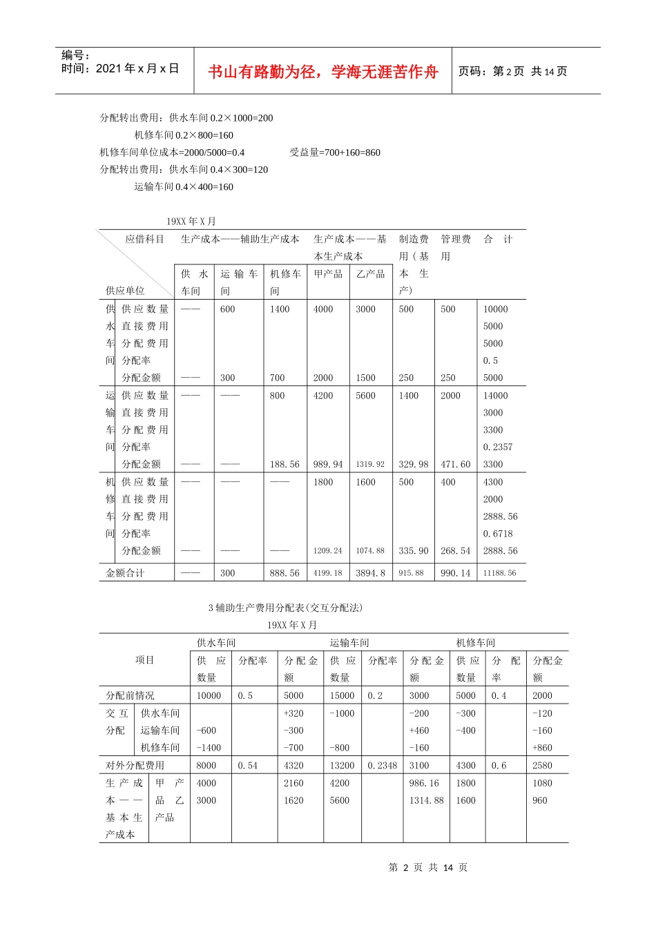 成本会计学第1次答案_第2页