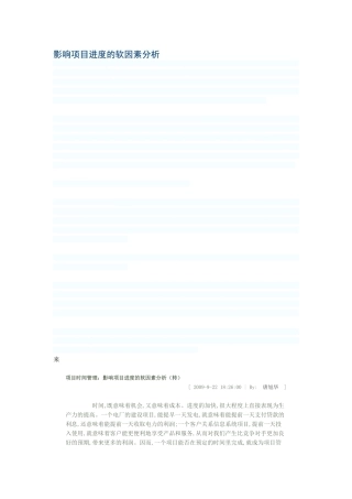 影响项目进度的软因素分析48645