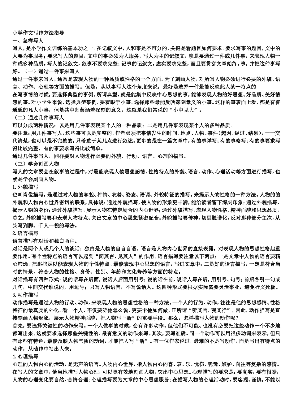 经典：小学作文写作方法指导_第1页