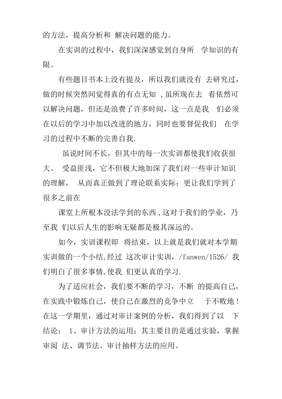 审计实务试验报告总结审计实训试验报告计算机审计试验总结_第3页