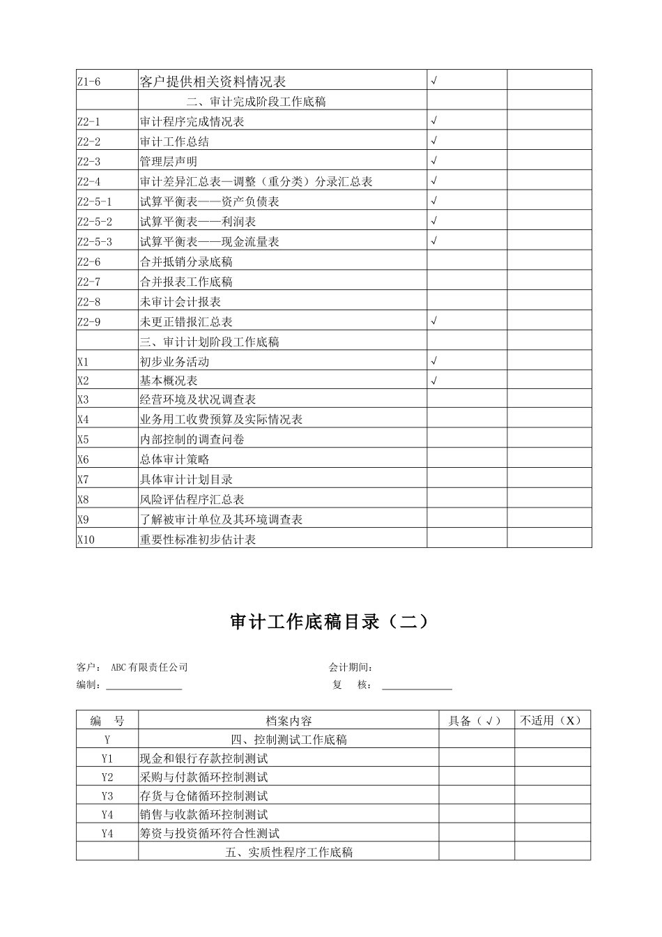 审计工作底稿(模板2)_第3页