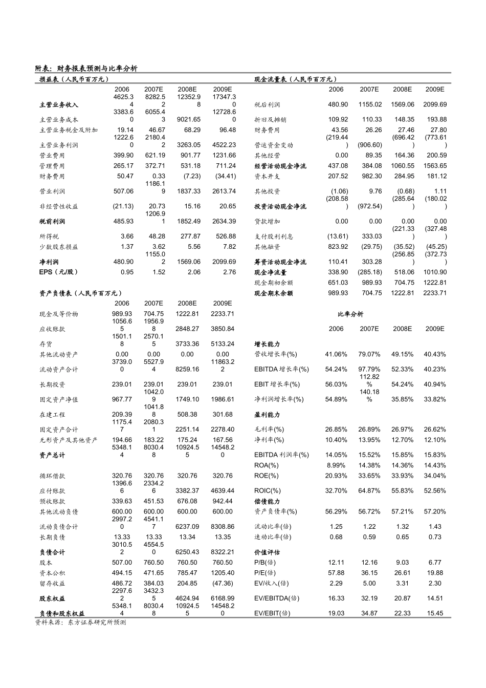 附表财务报表预测与比率分析_第2页