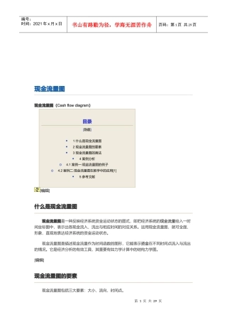 现代企业现金流量图