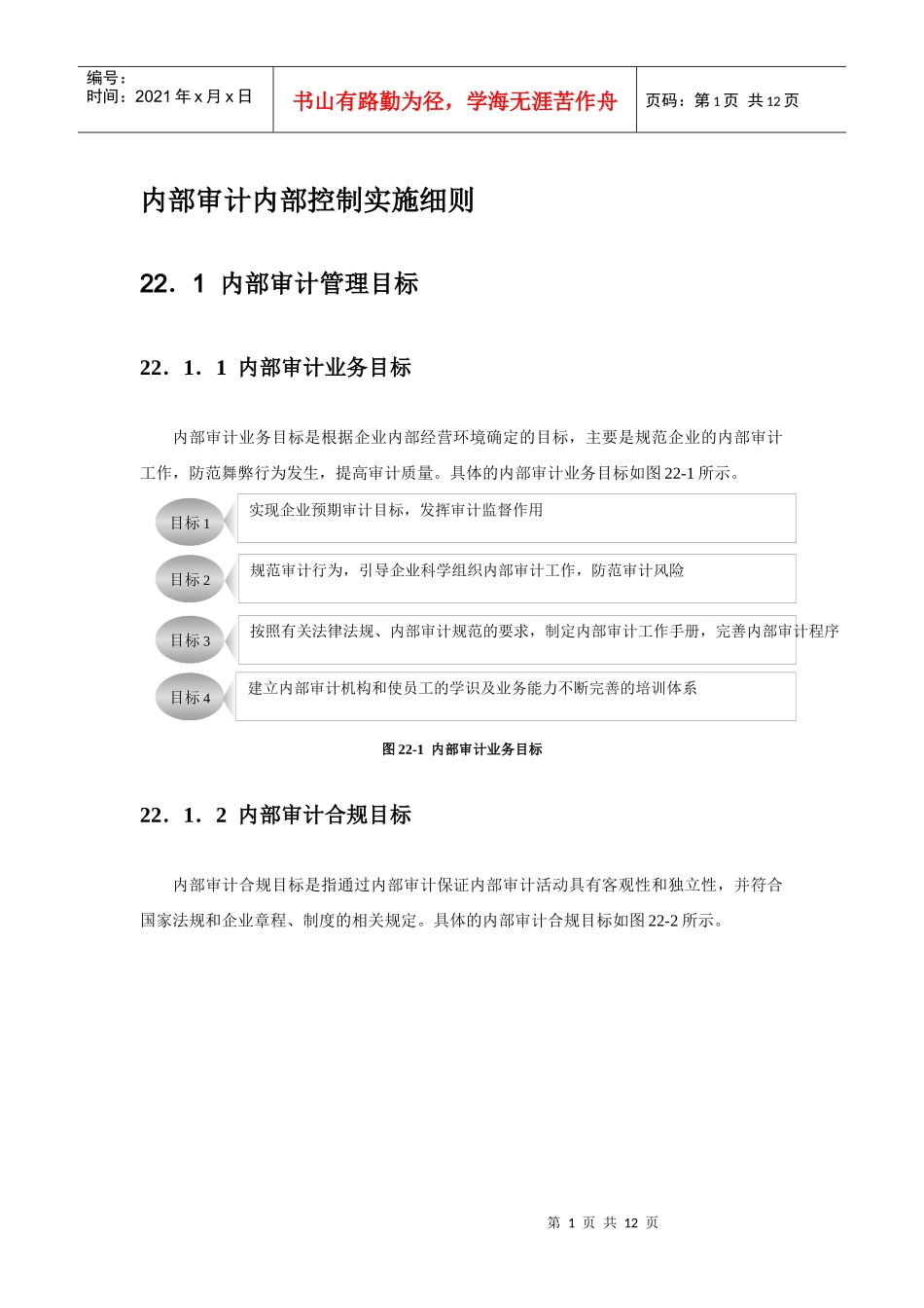 内部审计内部控制实施细则_第1页