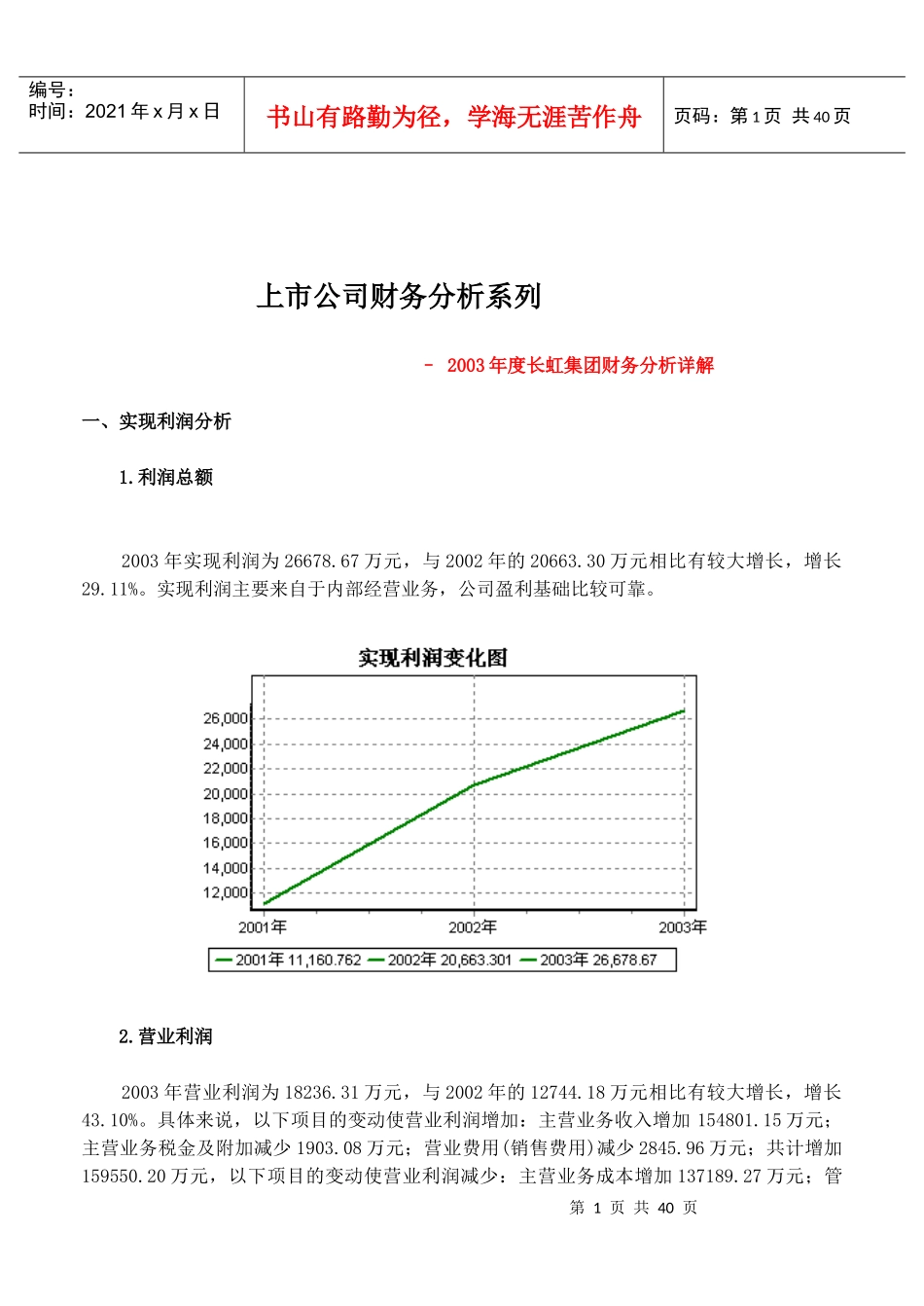 长虹集团年度财务分析详解_第1页