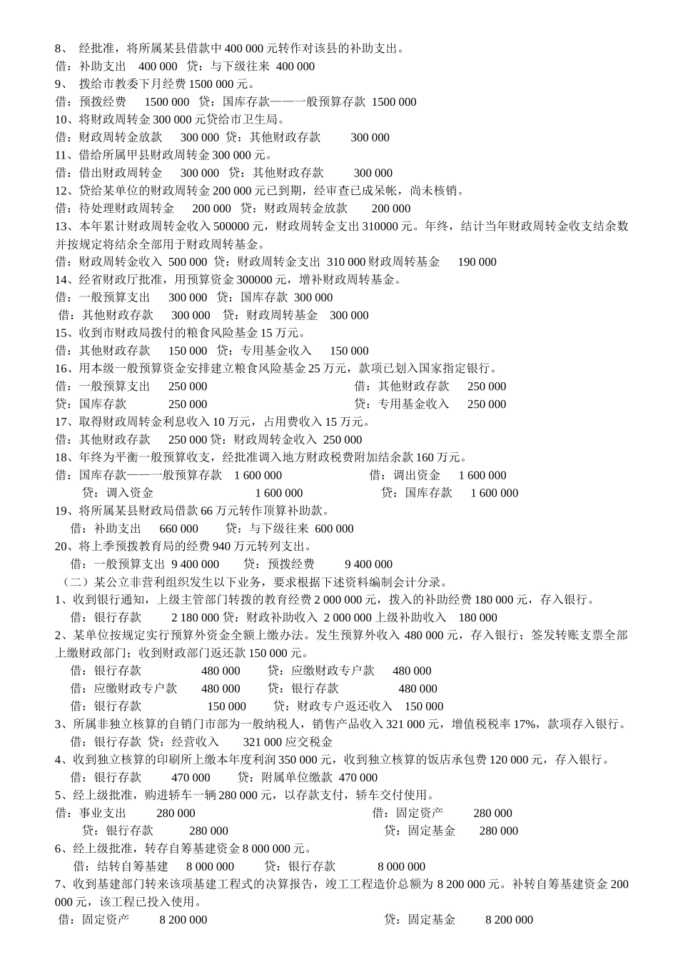 某地区政府组织管理知识分析及财务会计_第2页