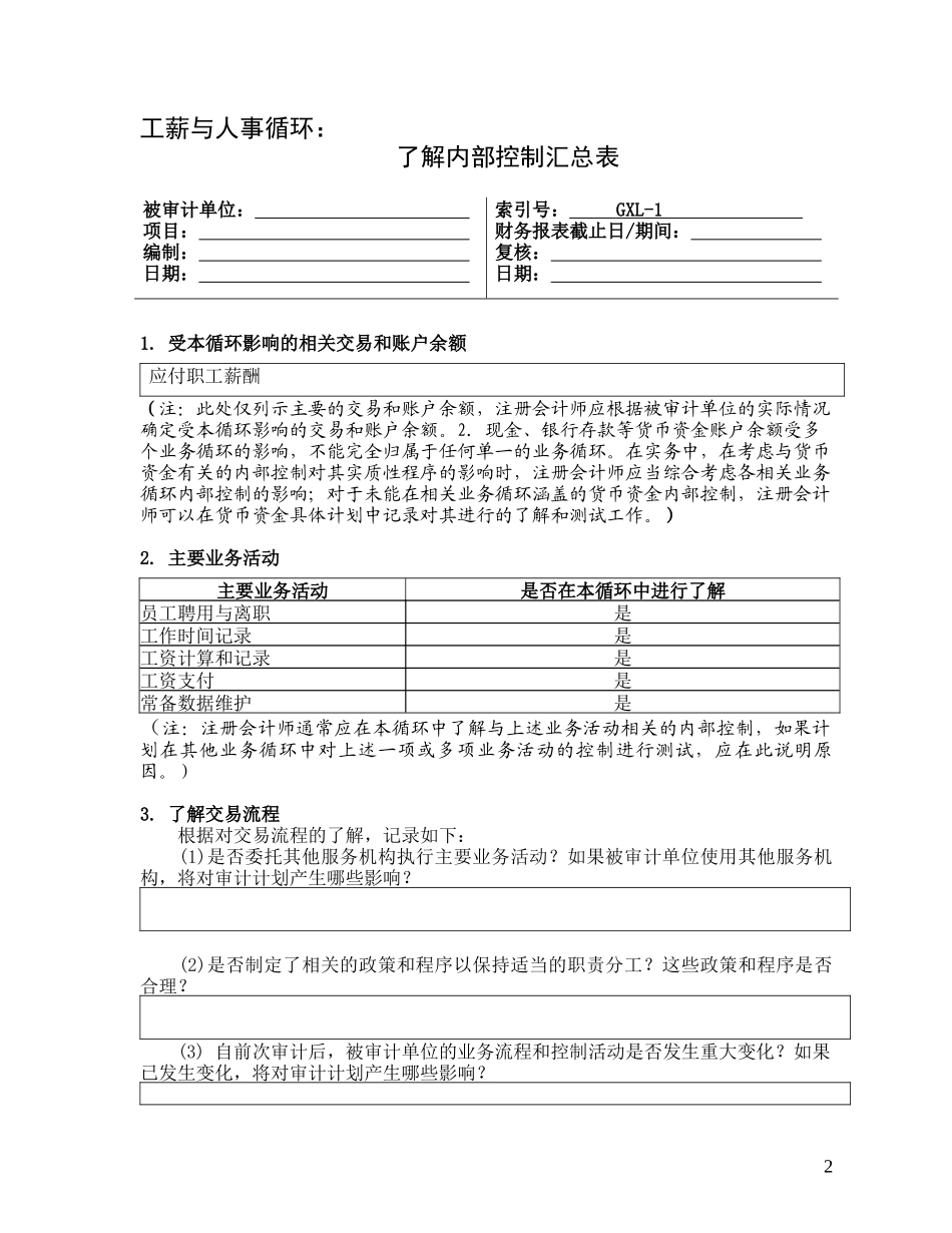 2-2-2-2了解内部控制——工薪与人事循环_第2页