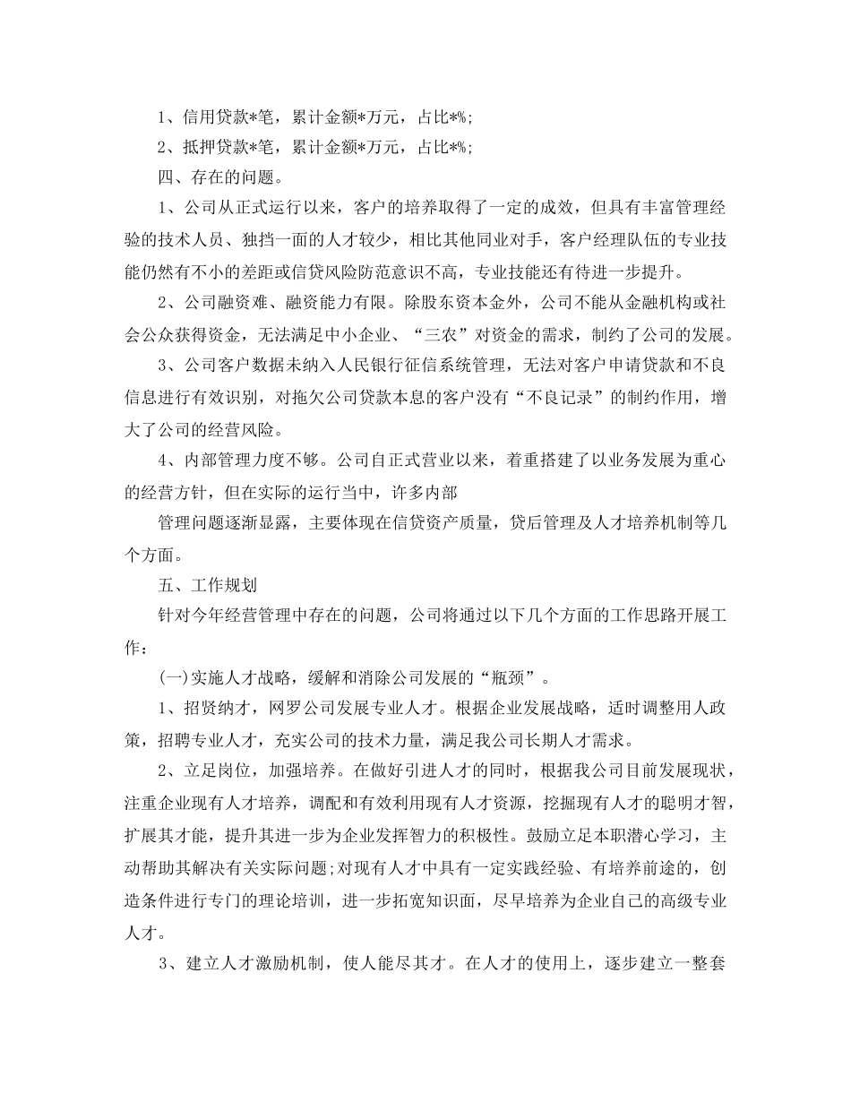 贷款公司年度工作总结 _第2页