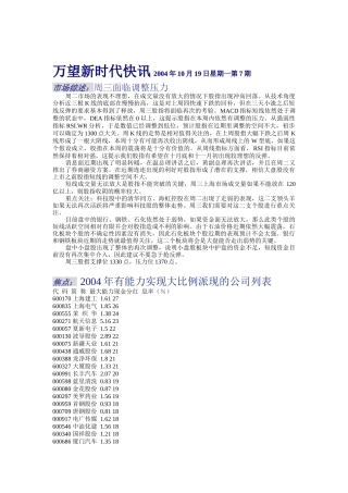 万望新时代投资快讯1019