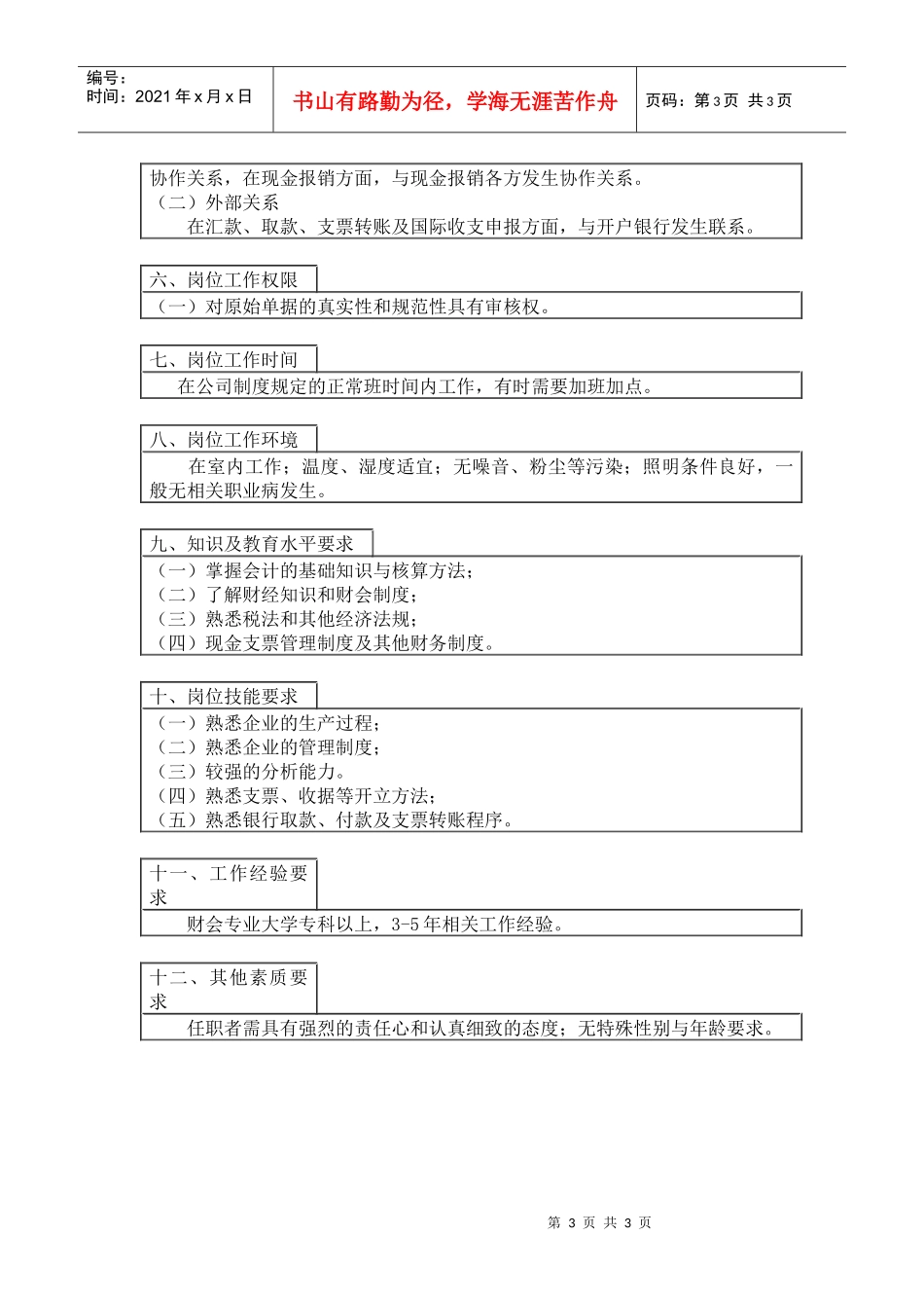 800hr03职位分析--成本会计(doc)_第3页