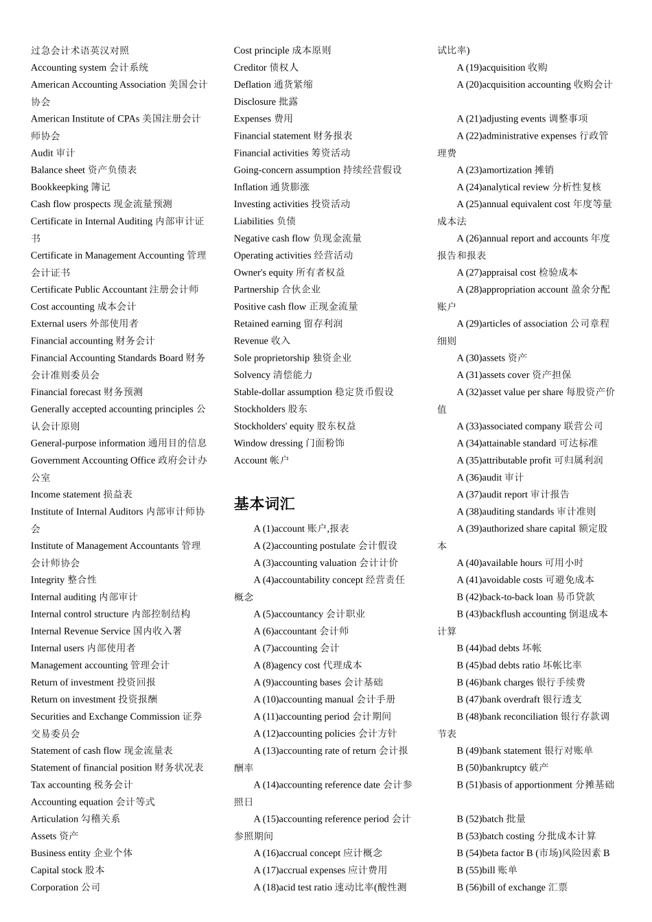 会计专业英语_第1页