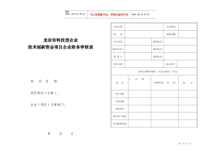 龙岩市创新资金财务审核表-龙岩市中小企业