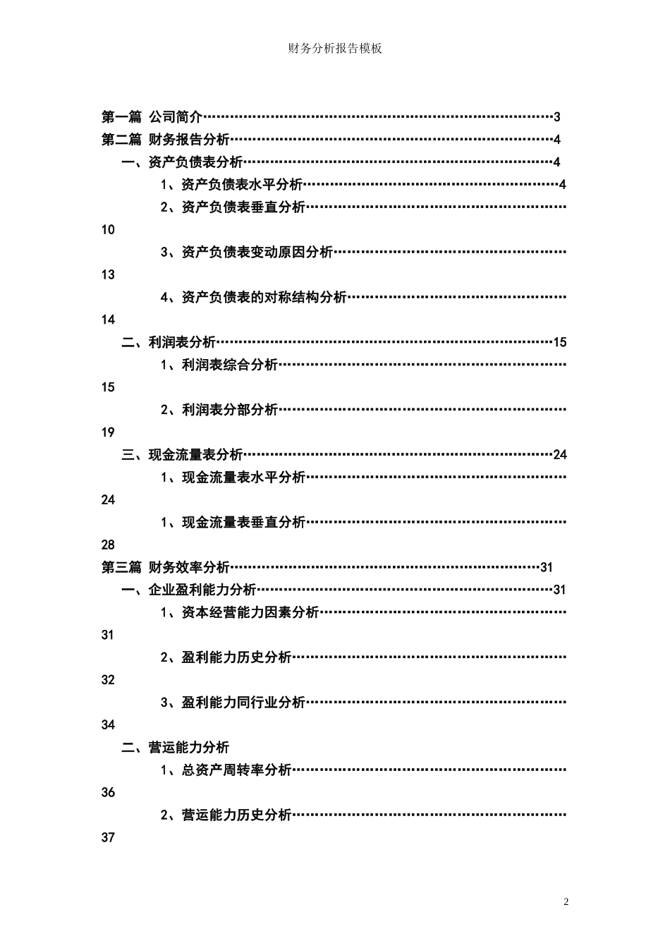 财务分析报告模板(DOC 59页)_第2页