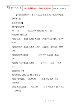 宝石A财务分析报告(DOC 32)
