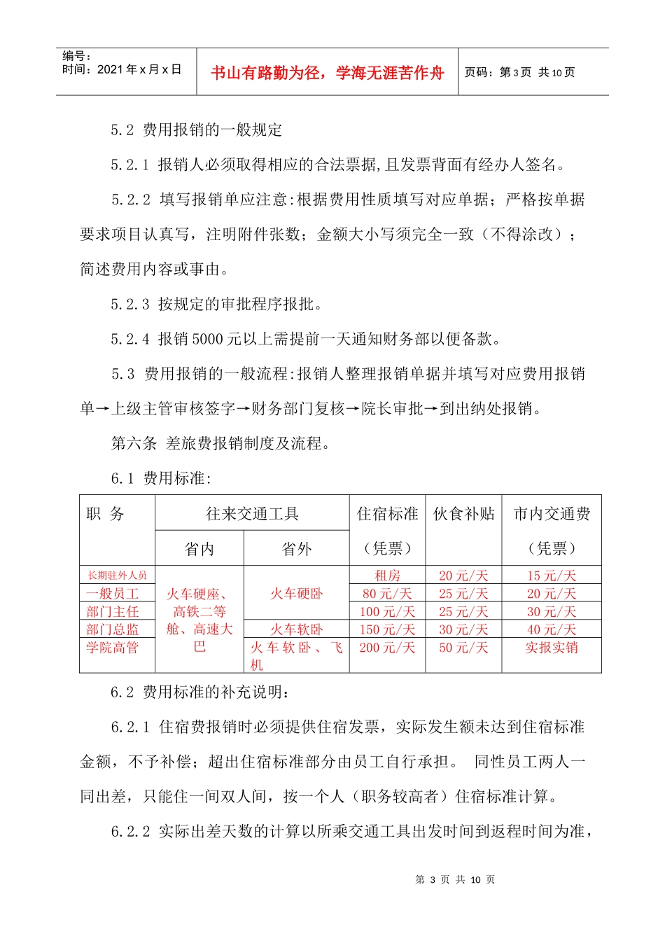 财务报销制度和报销流程_第3页