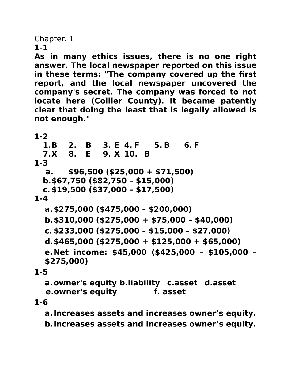 会计专业英语习题答案_第1页