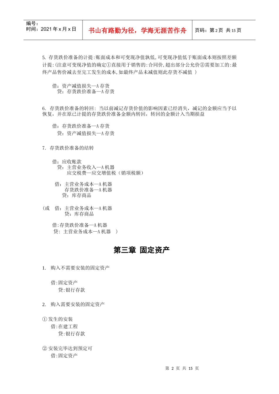 中级会计分录总结_第2页