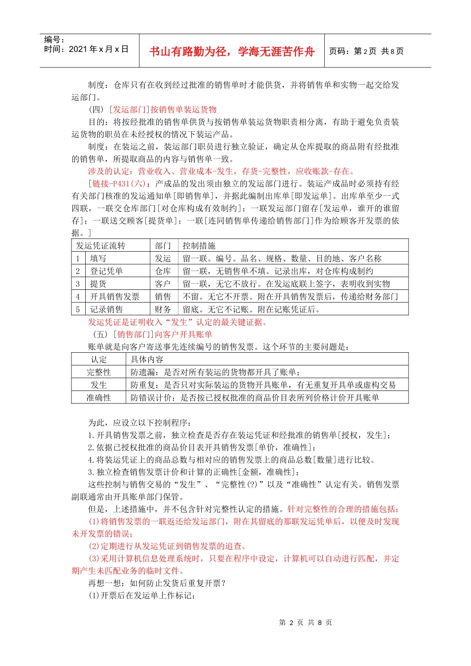 试谈销售与收款循环的审计_第2页